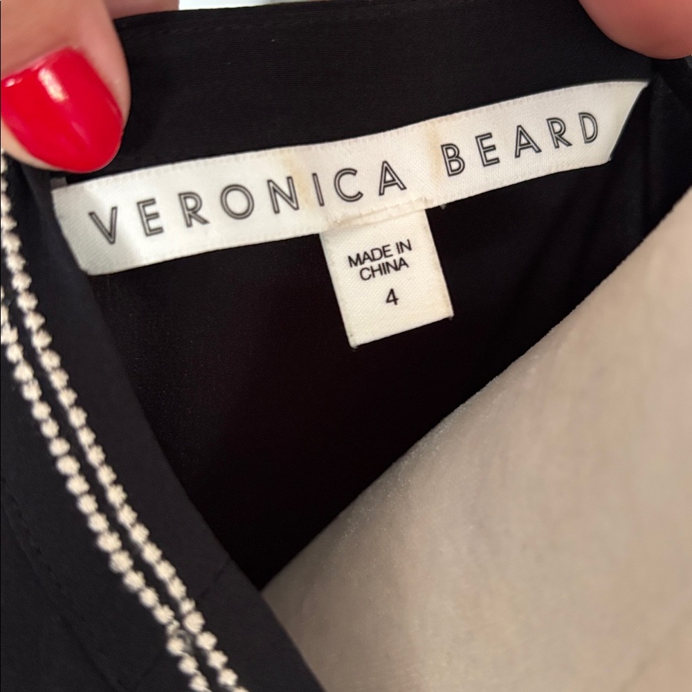Veronica Beard Ignacio Embroidered Silk Shirt Dress | Excellent Condition - Picture 11 of 12